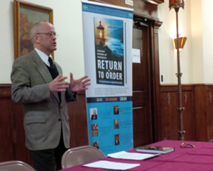 Mr. Norman Fulketson speaks at St. John Cantius Church, Chicago, IL Return to Order