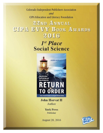 ‘Return to Order’ Earns Tenth Award: Underscores Book’s Broad Appeal