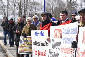 Blasphemous Professor Protested at Jesuit-run Catholic College