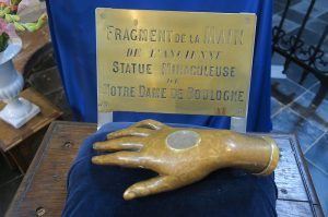 Our Lady of the Grand Return: A Story of Hope for our Times - Fragment of the hand of the miraculous statue of Our Lady of Boulogne