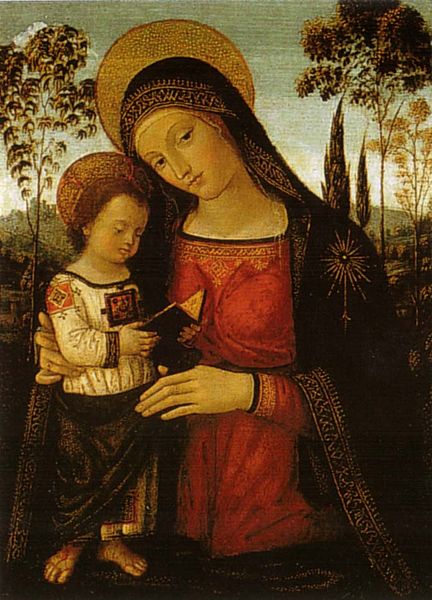Madonna and Child Jesus reading