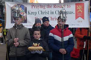 Christmas Carols and Prayer on the Streets of Dublin Turn Heads
