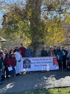Prayer Warriors Bring the Infant Jesus to the Public