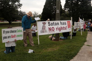 Pushing Back Against Satan at a Virginia School