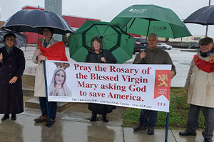 What Happened at Our Public Square Rosary Rally in the Pouring Rain