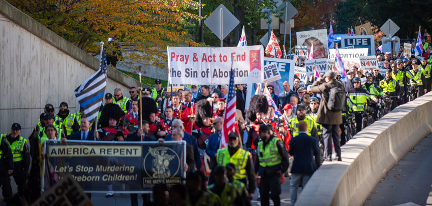 Pro-Abortion Clowns Watch in Despair as Pro-Life Men March in Boston