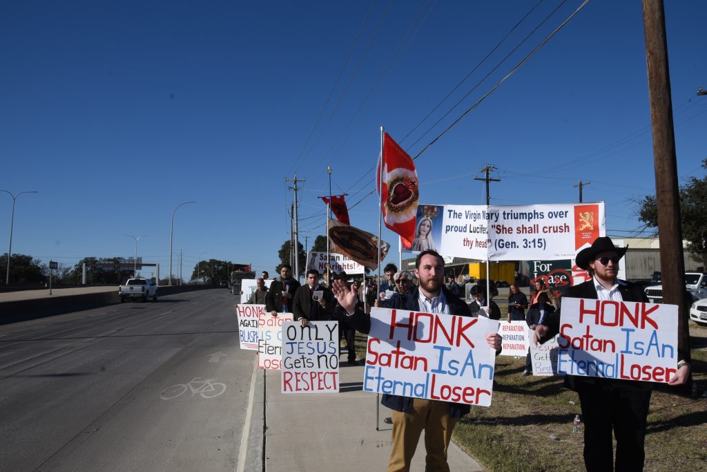 Children of Light Make Reparation for a Black Mass of Defiant “Light” in Texas