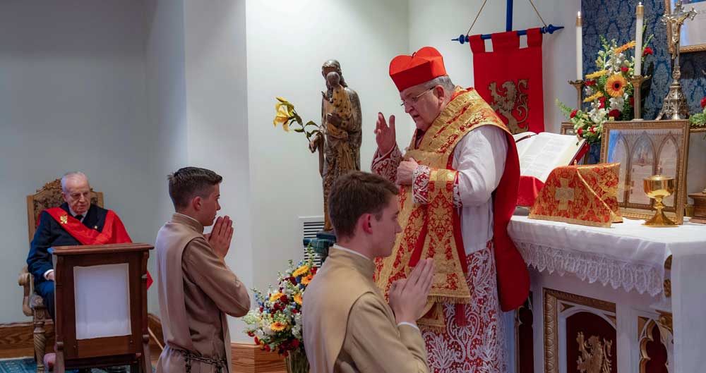 Cardinal Burke Blesses New School Building at St. Louis de Montfort Academy