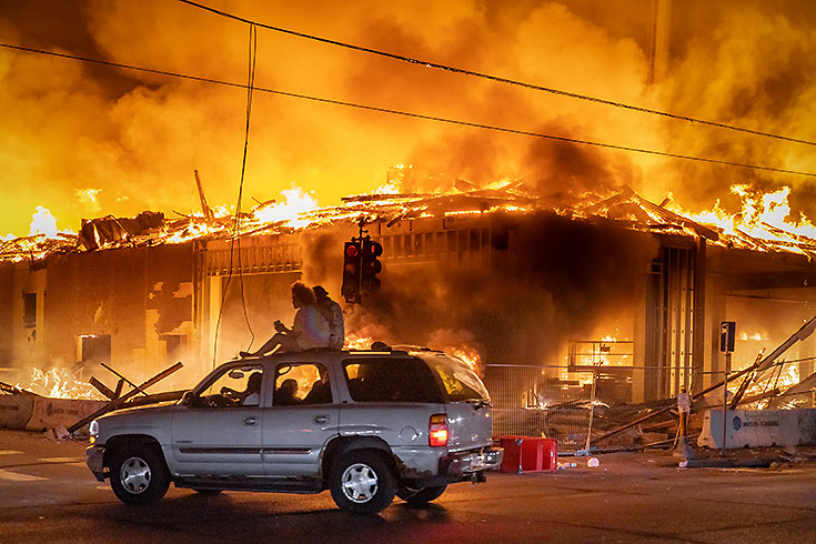 Class Struggle Narrative of Oppressors and Oppressed Rioting Vandalism and Destruction