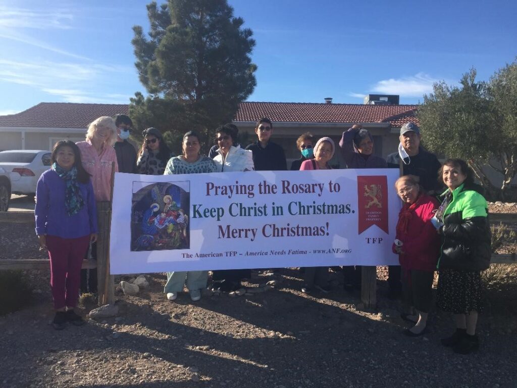 Prayer Warriors Bring the Infant Jesus to the Public