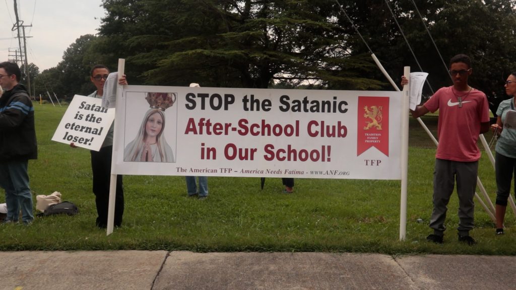 Pushing Back Against Satan at a Virginia School