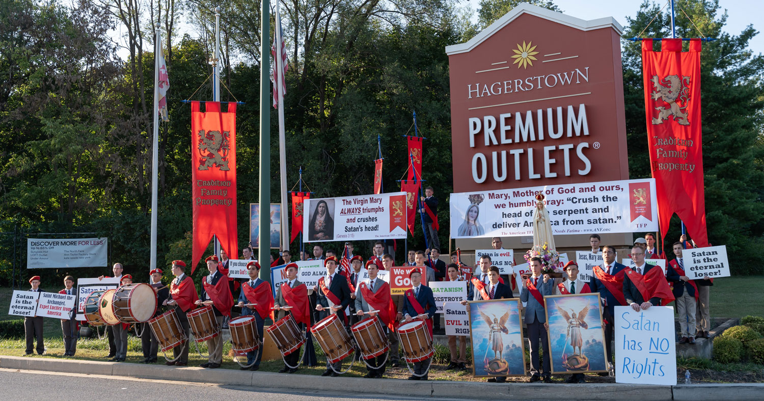 High School Students Protest a Satanic Circus in Maryland
